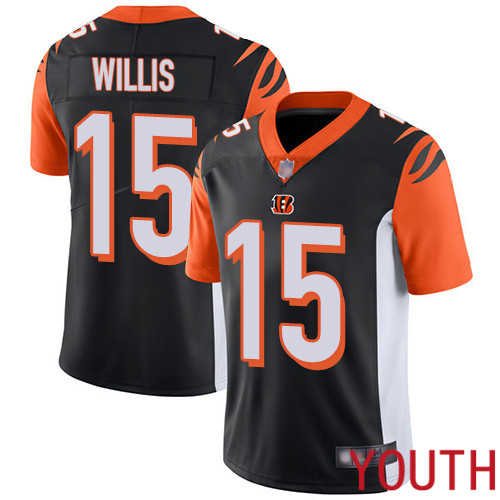 Cincinnati Bengals Limited Black Youth Damion Willis Home Jersey NFL Footballl 15 Vapor Untouchable